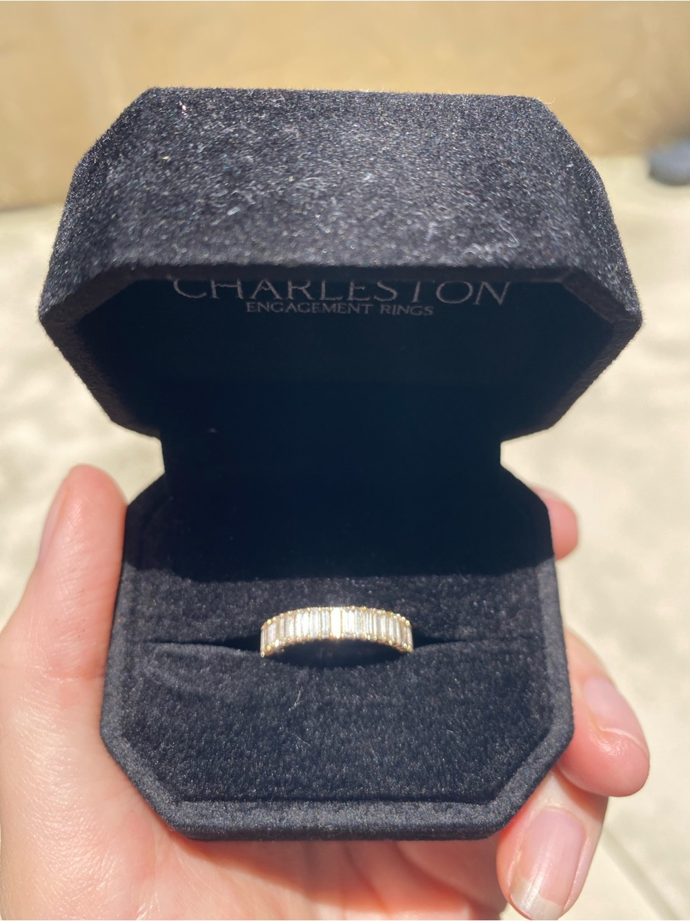 Charleston Gold Baguette Diamond Stackable Band - Women's Ring
